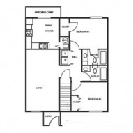 Hickory Hills Residences, 2 Bedroom Floorplan